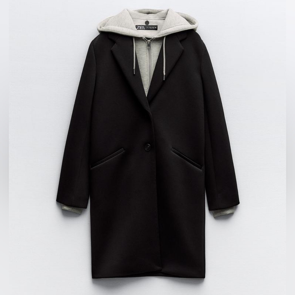 ZARA Hooded Combination Coat